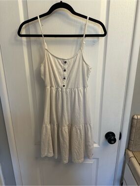 Roxy White Spaghetti-Strap Mini Dress
